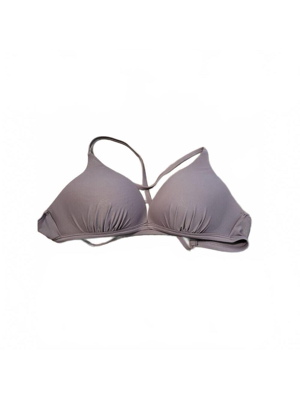 Hula Honey shimmery purple strappy padded Bikini Top Size D/DD